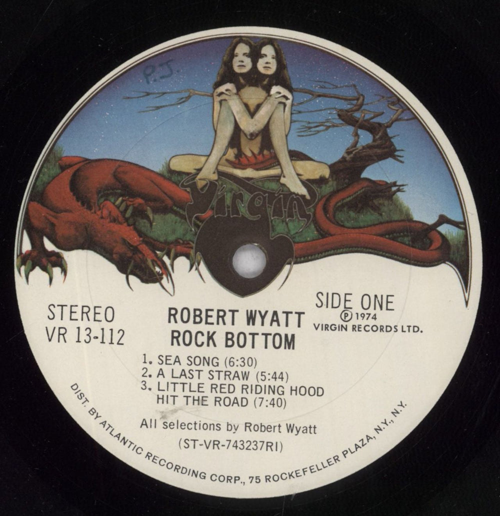 Robert Wyatt Rock Bottom - 1st US vinyl LP album (LP record) RWYLPRO840343