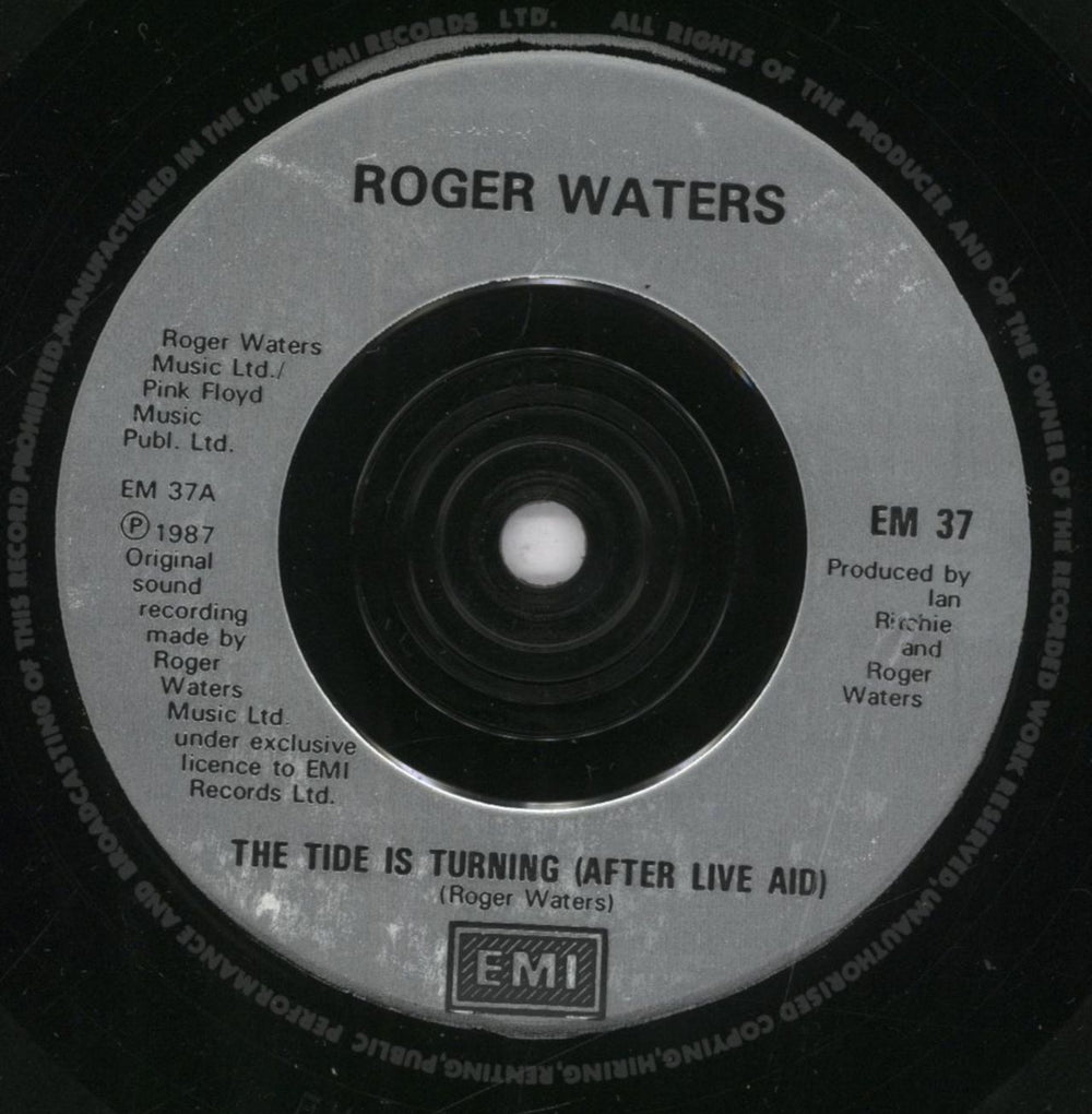 Roger Waters The Tide Is Turning UK 7" vinyl single (7 inch record / 45) RWA07TH834411