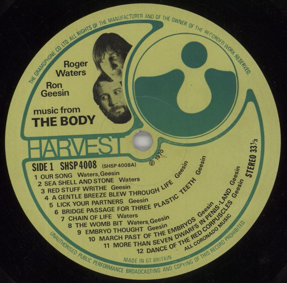 Ron Geesin Music From The Body - 1st UK vinyl LP album (LP record) RCBLPMU63796