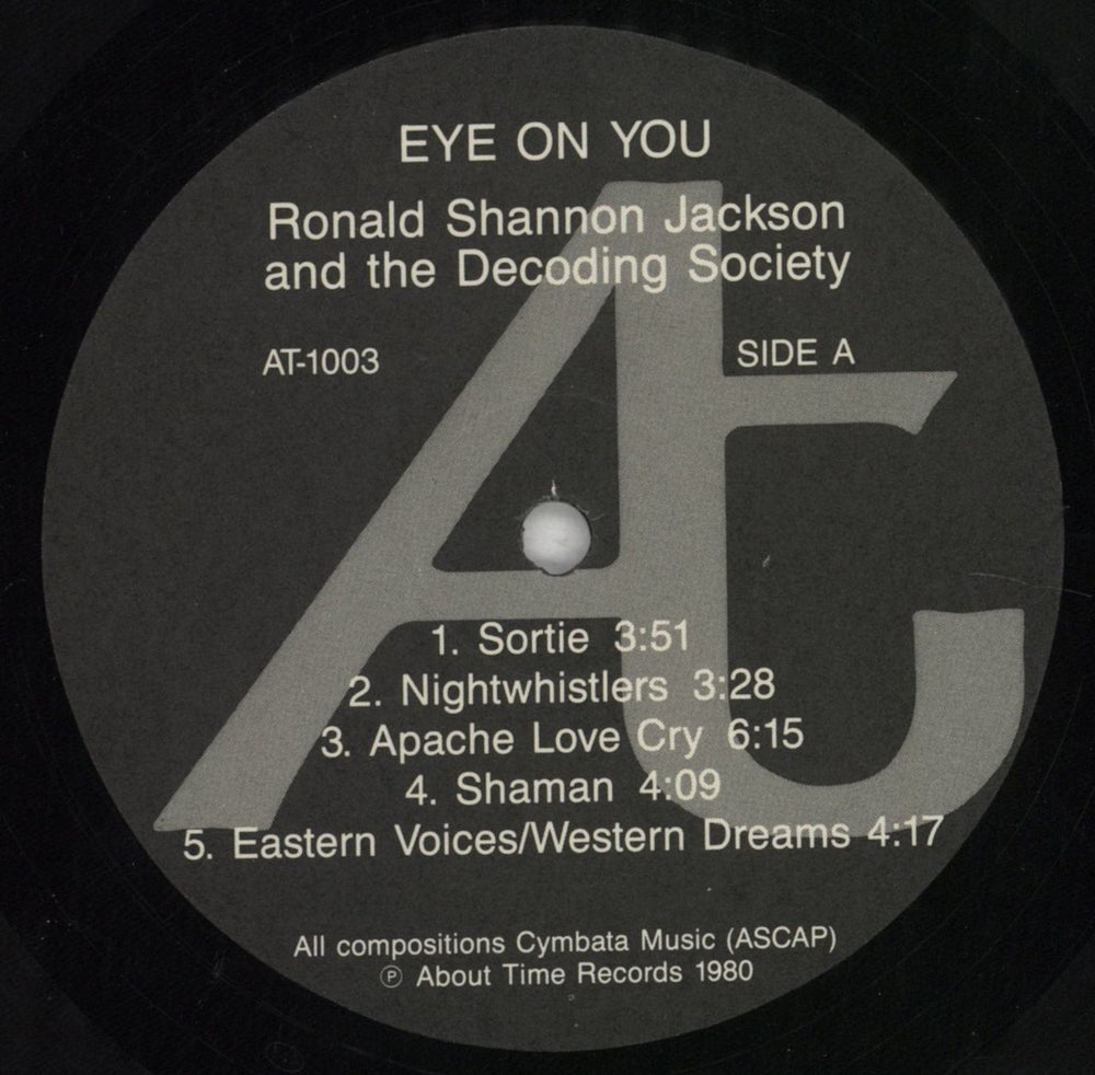 Ronald Shannon Jackson Eye On You US vinyl LP album (LP record) RSJLPEY703916