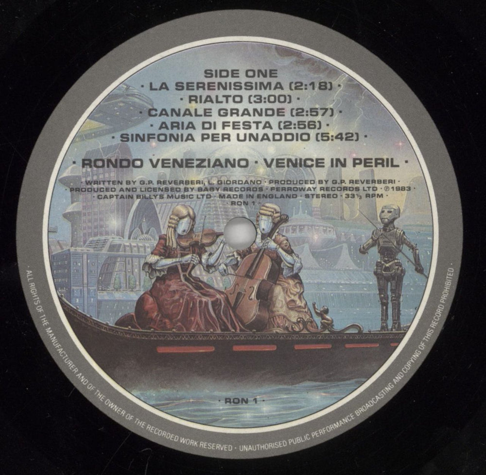 Rondo Veneziano Venice In Peril UK vinyl LP album (LP record) R-VLPVE392093