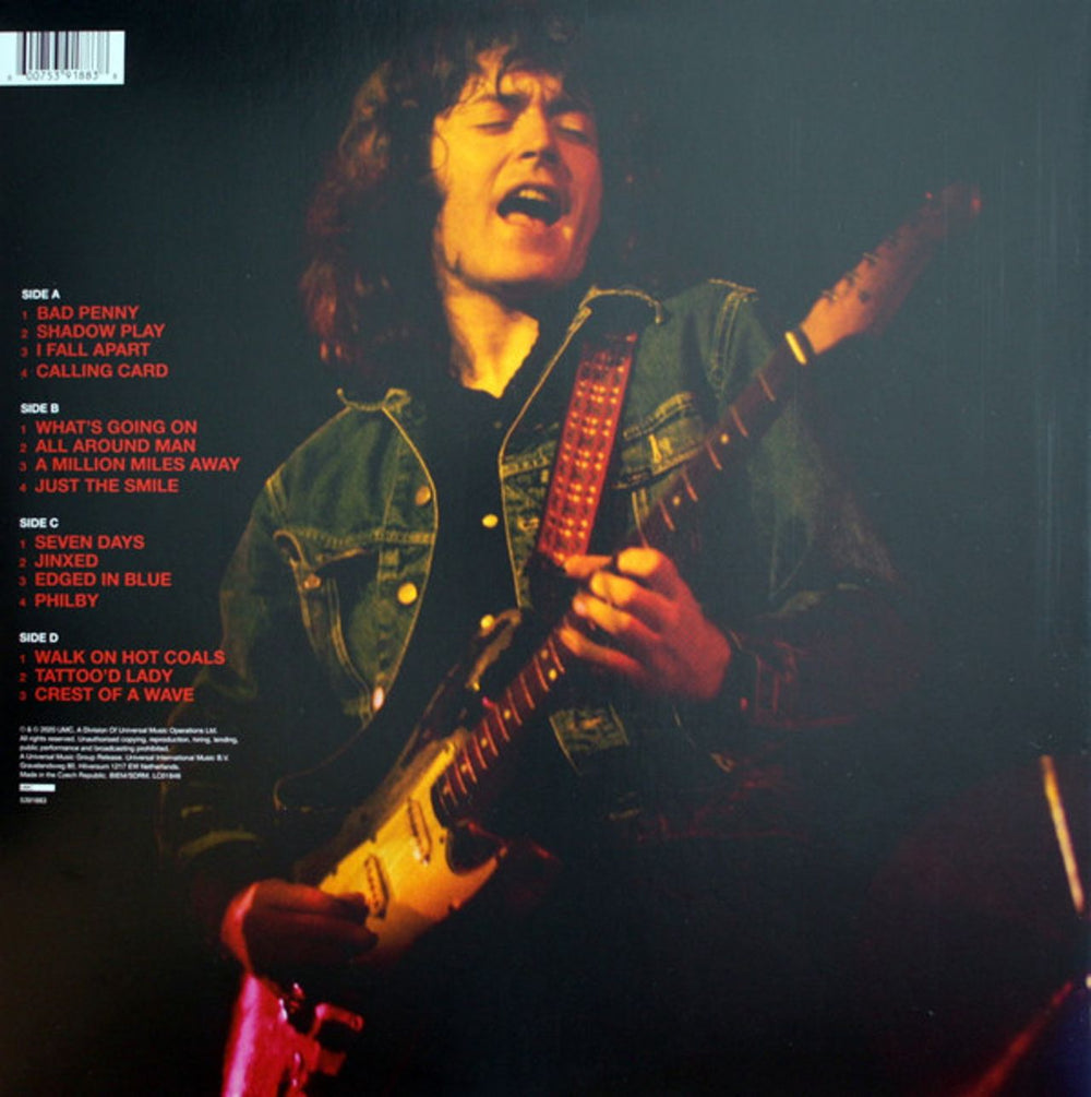 Rory Gallagher The Best Of - Clear Vinyl - Sealed UK 2-LP vinyl record set (Double LP Album) ROR2LTH763826