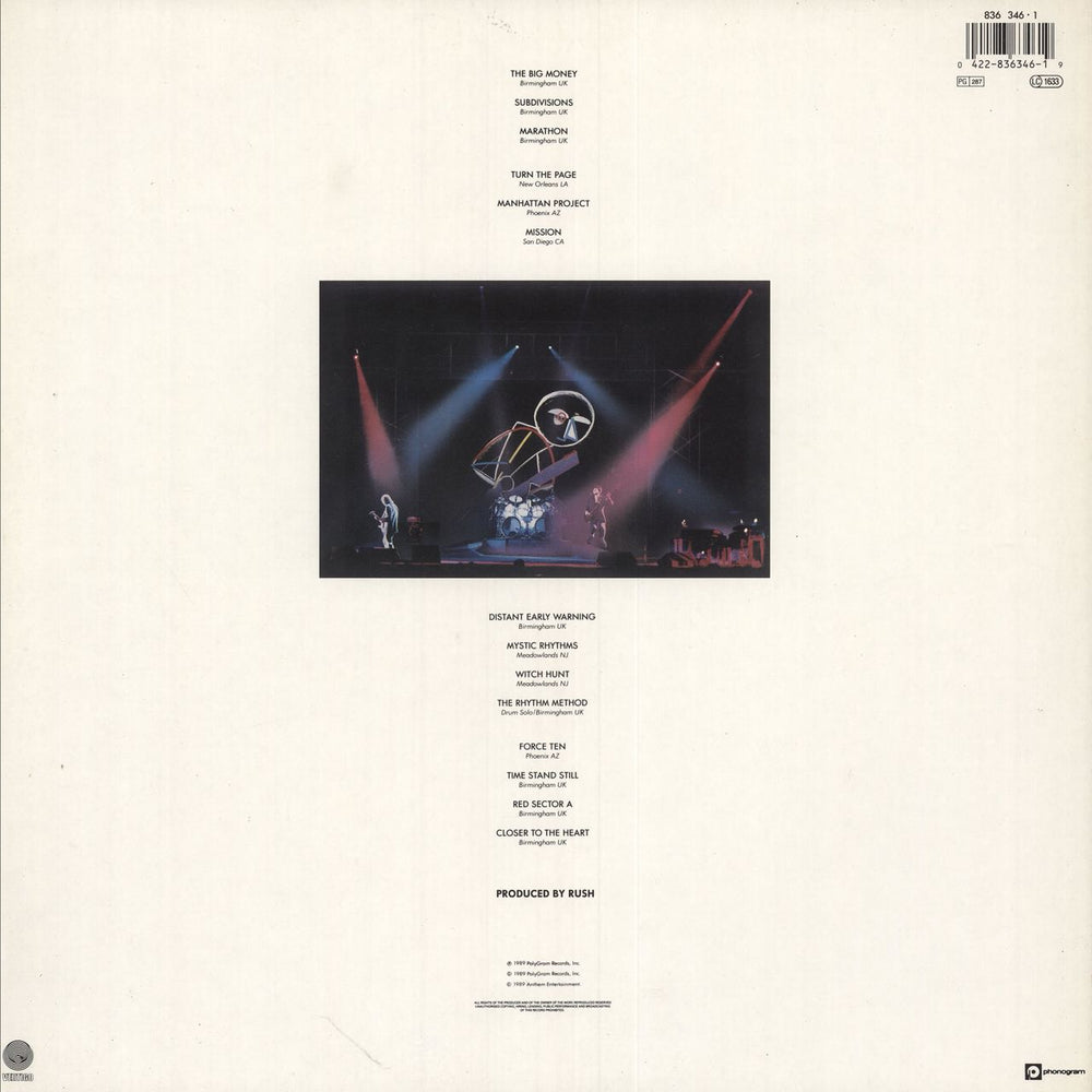 Rush A Show Of Hands + Stickered sleeve - EX Dutch 2-LP vinyl record set (Double LP Album) 042283634619