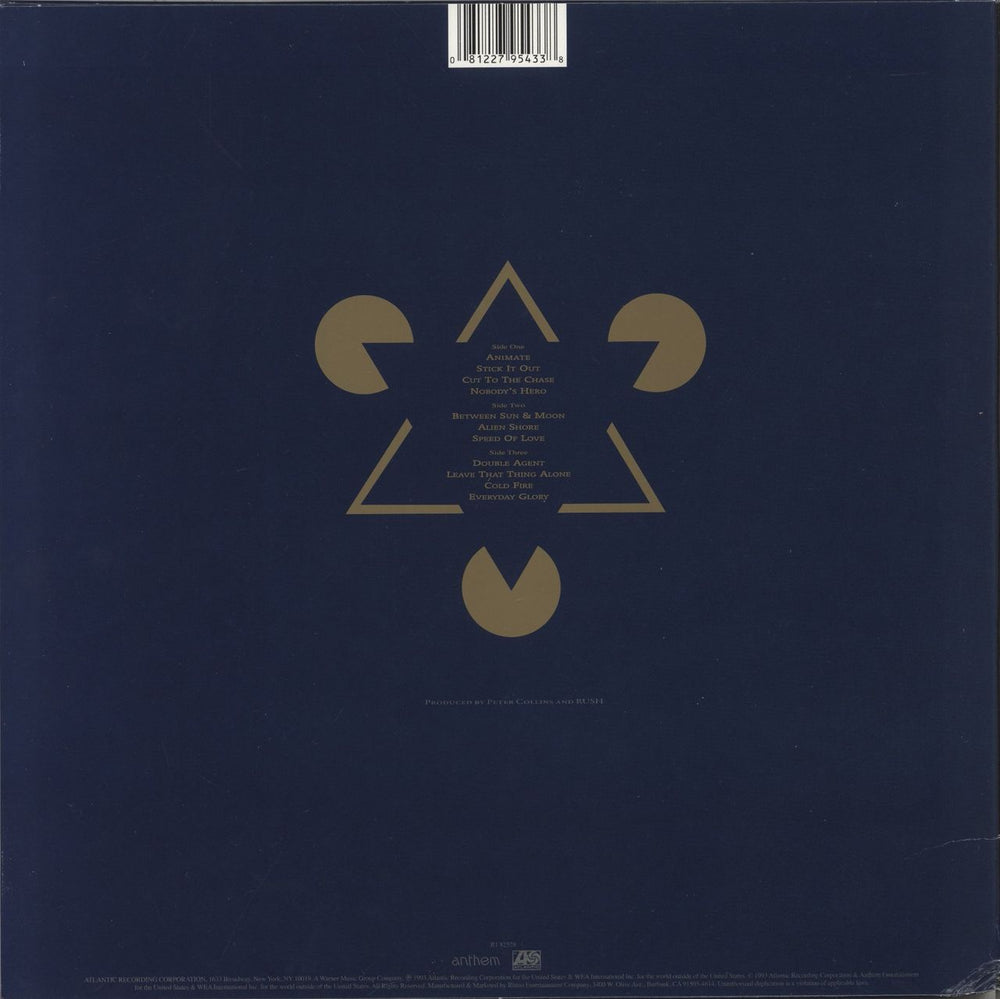 Rush Counterparts - 200 Gram Vinyl Etched US 2-LP vinyl record set (Double LP Album) 081227954338