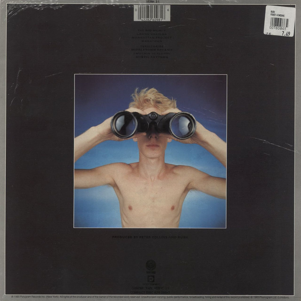 Rush Power Windows - shrink US vinyl LP album (LP record) 042282609816