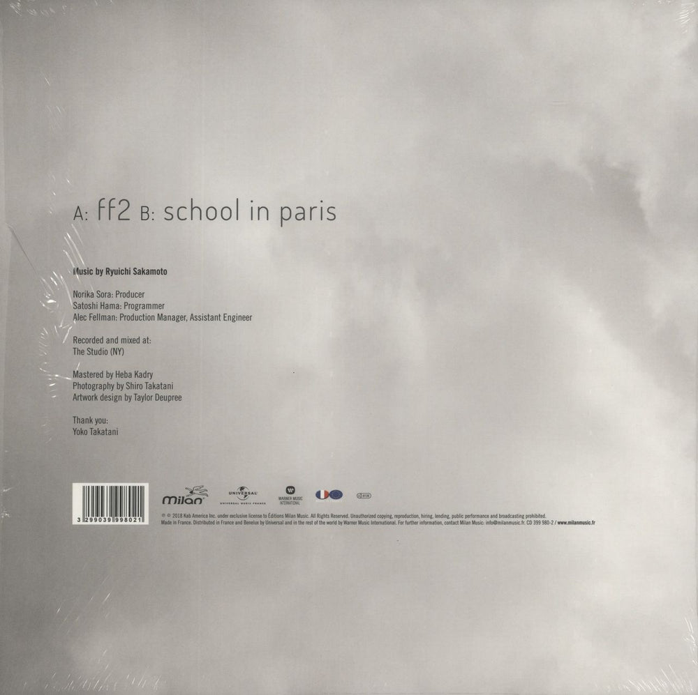 Ryuichi Sakamoto FF2 - RSD18 - Opened shrink French 12" vinyl single (12 inch record / Maxi-single) 3299039998021