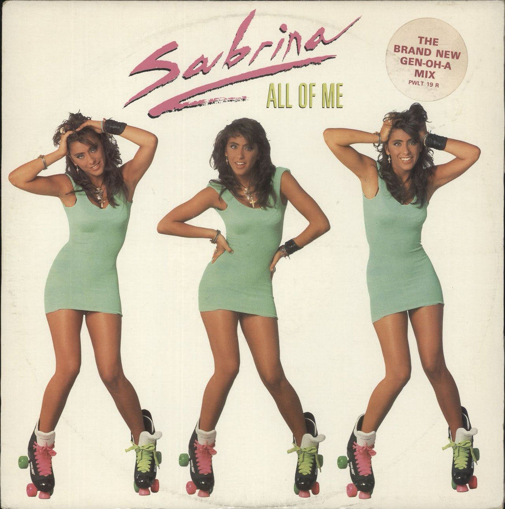 Sabrina All Of Me - Hype Sticker UK 12" vinyl single (12 inch record / Maxi-single) PWLT19