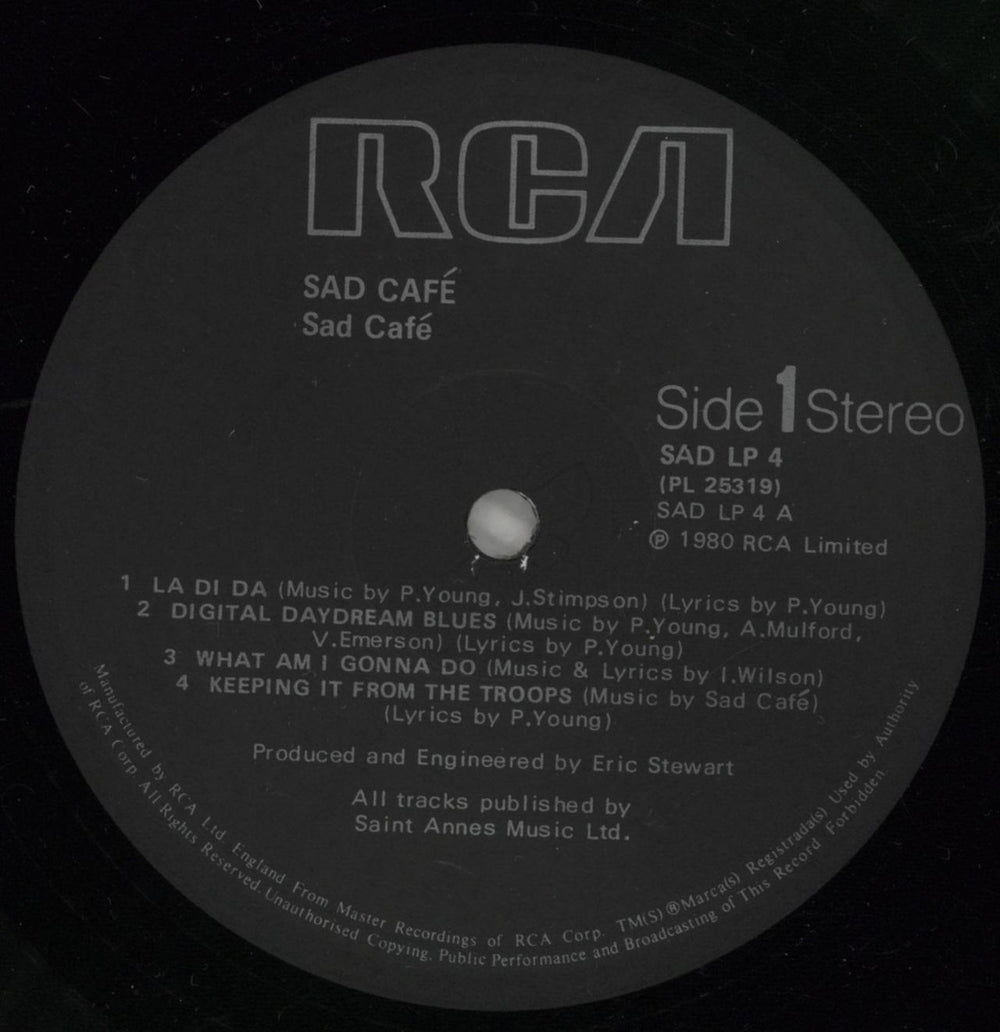 Sad Cafe Sad Cafe UK vinyl LP album (LP record) AFELPSA287213