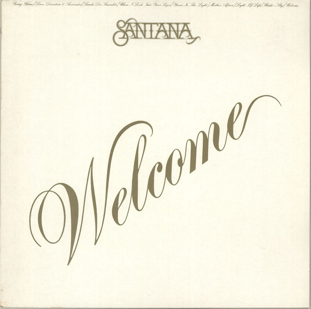 Santana Welcome UK vinyl LP album (LP record) CBS32194