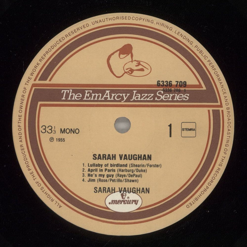 Sarah Vaughan Sarah Vaughan Dutch vinyl LP album (LP record) VAALPSA471630