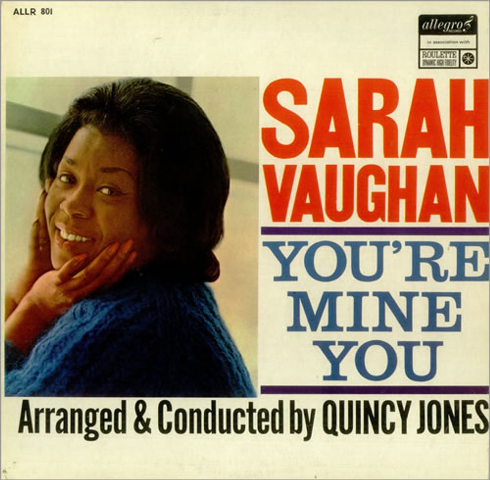 Sarah Vaughan You're Mine You UK vinyl LP album (LP record) ALLR801