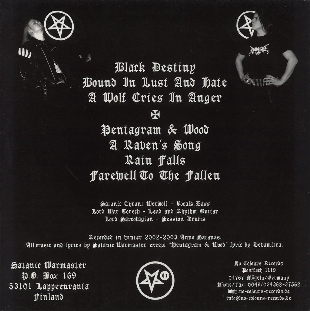 Satanic Warmaster Opferblut German vinyl LP album (LP record)