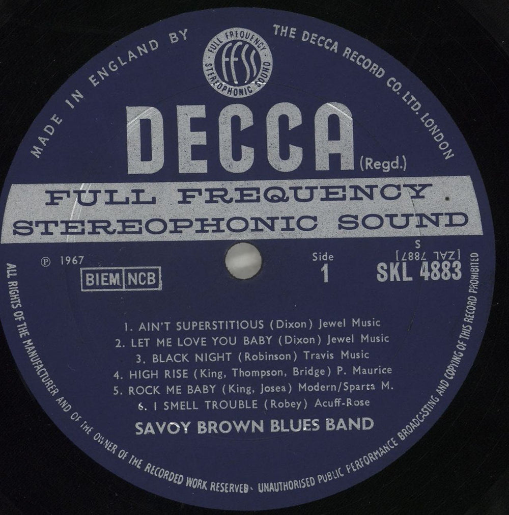 Savoy Brown Shake Down - VG+ UK vinyl LP album (LP record) SVBLPSH691343