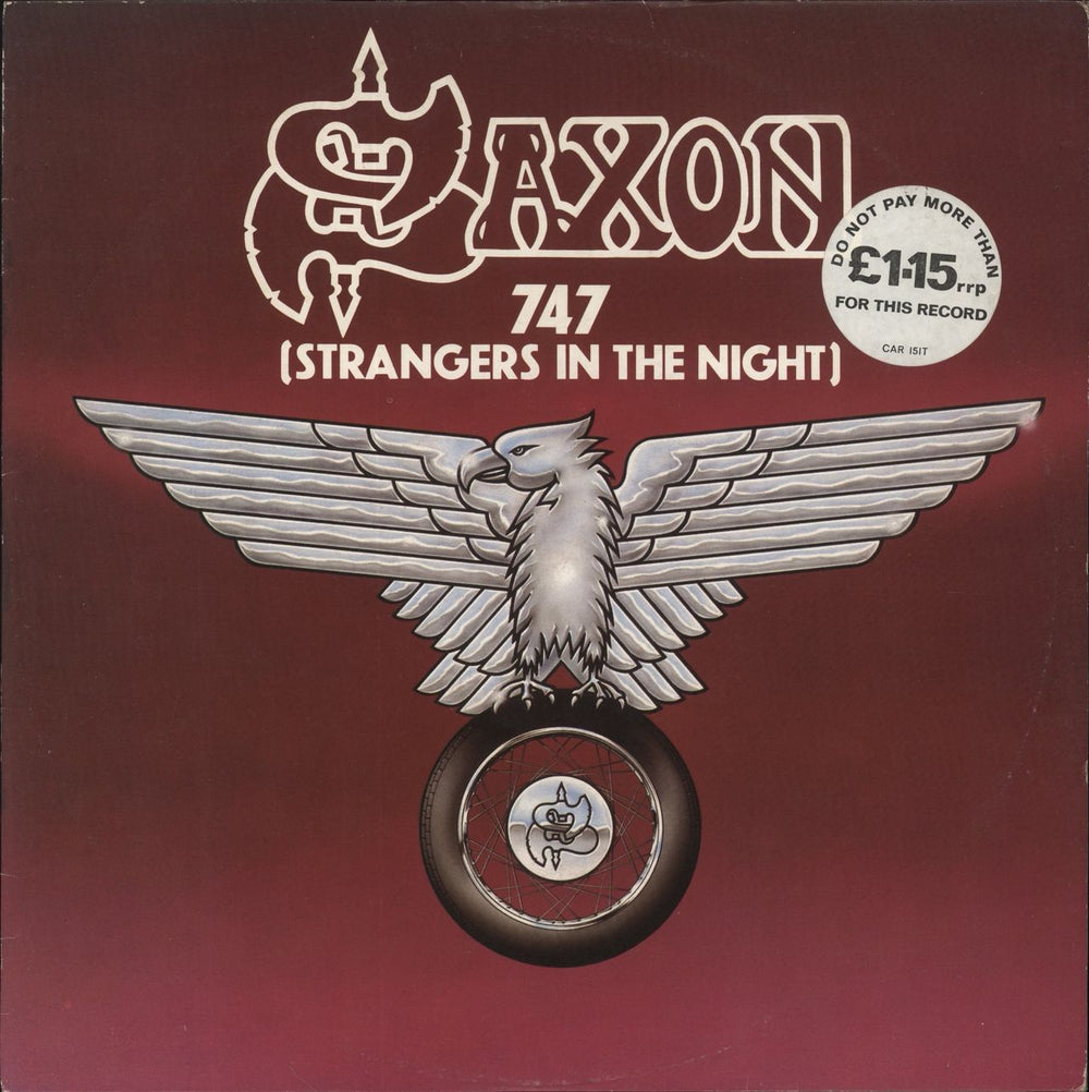 Saxon 747 (Strangers In The Night) UK 12" vinyl single (12 inch record / Maxi-single) CAR151T