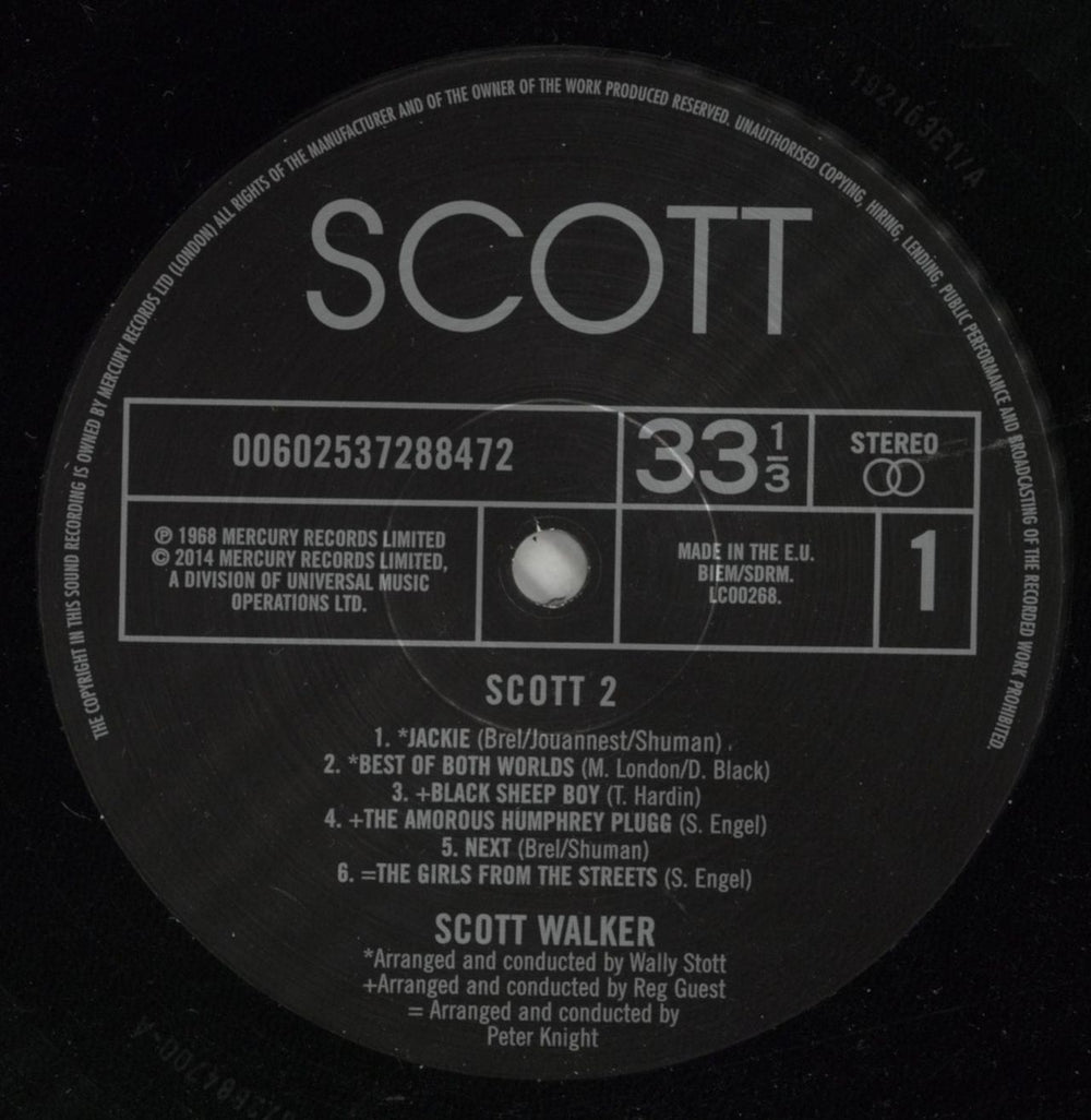 Scott Walker Scott 2 - 180gm UK vinyl LP album (LP record) SWLLPSC866891