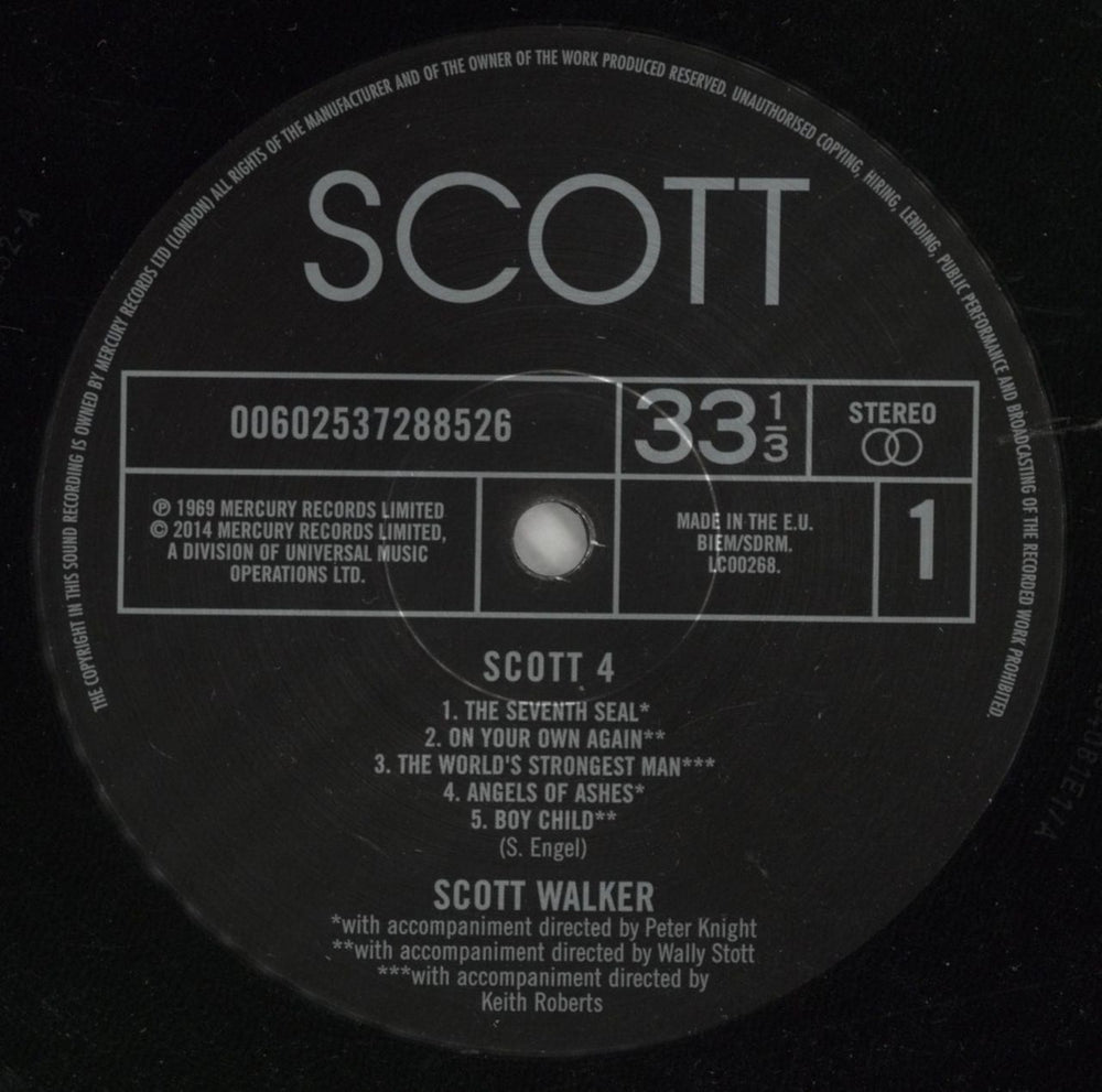 Scott Walker Scott 4 - 180gm UK vinyl LP album (LP record) SWLLPSC866897
