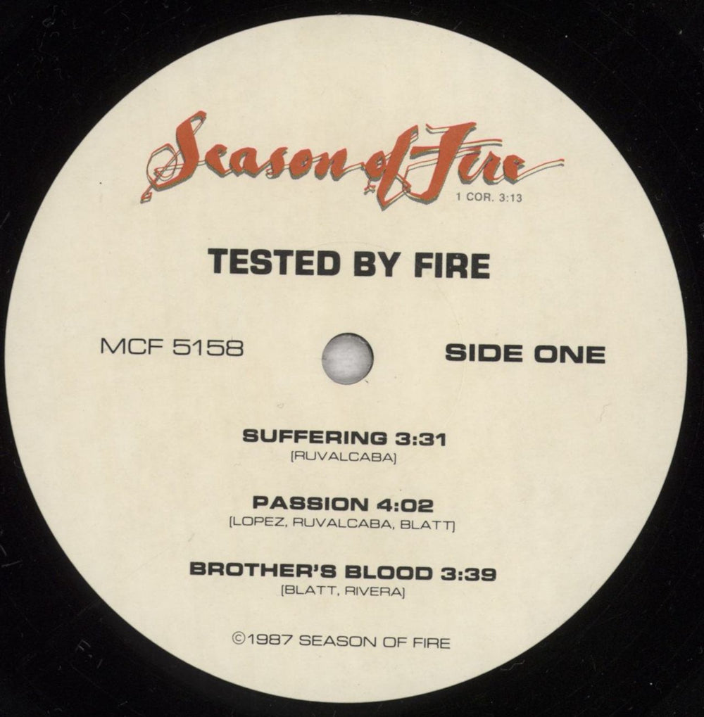 Season Of Fire Tested By Fire US 12" vinyl single (12 inch record / Maxi-single) 6LC12TE843021