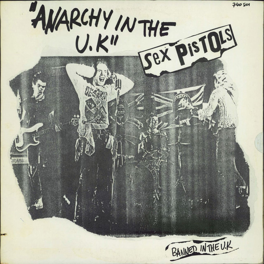 Sex Pistols Anarchy In The UK - EX French 12" vinyl single (12 inch record / Maxi-single) 740501