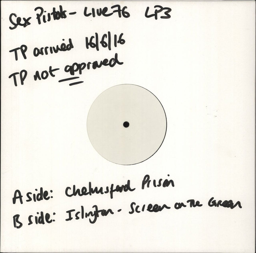 Sex Pistols Live '76 - 4 x Test Pressing UK 4-LP vinyl album record set