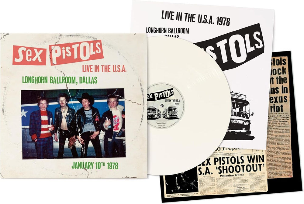 Sex Pistols Live In The U.S.A. 1978, Dallas - White Vinyl - Sealed UK vinyl LP album (LP record) SEXPISSLIVE1978LP2