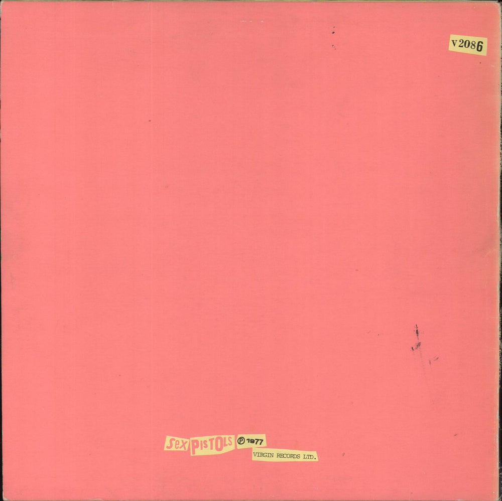 Sex Pistols Never Mind The Bollocks - 2nd - Blank - 12 tracks UK vinyl LP album (LP record)