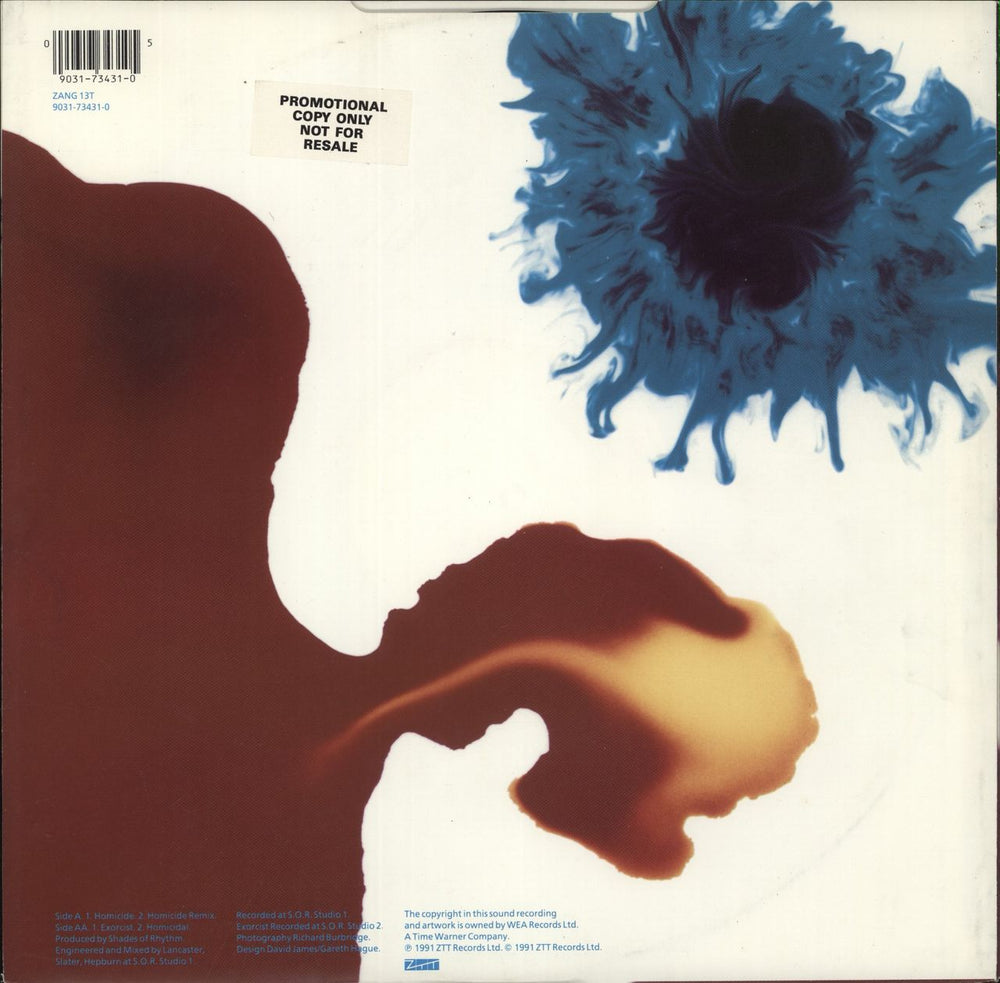 Shades Of Rhythm Homicide/Exorcist - Promo Sticker UK 12" vinyl single (12 inch record / Maxi-single) 090317343105