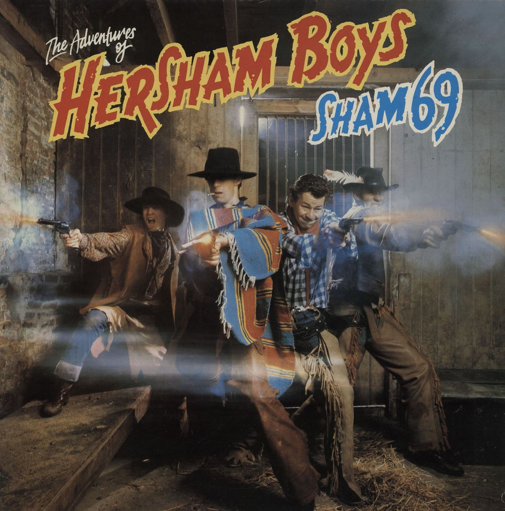 Sham 69 The Adventures Of Hersham Boys + 12" - EX UK 2-LP vinyl record set (Double LP Album) POLD5025