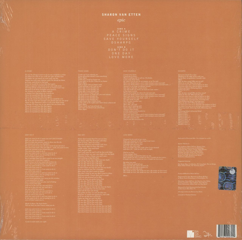 Sharon Van Etten Epic - Sealed UK vinyl LP album (LP record)