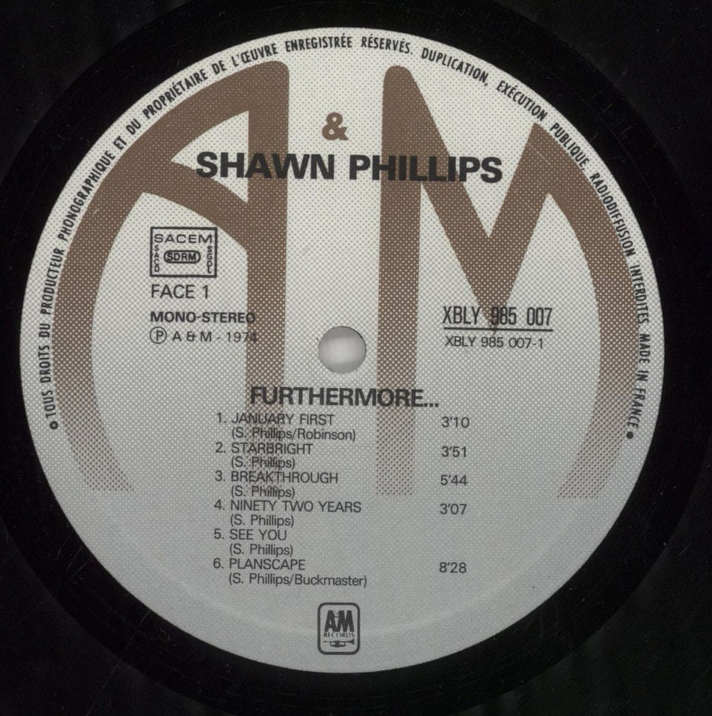 Shawn Phillips Furthermore French vinyl LP album (LP record) SHWLPFU860110