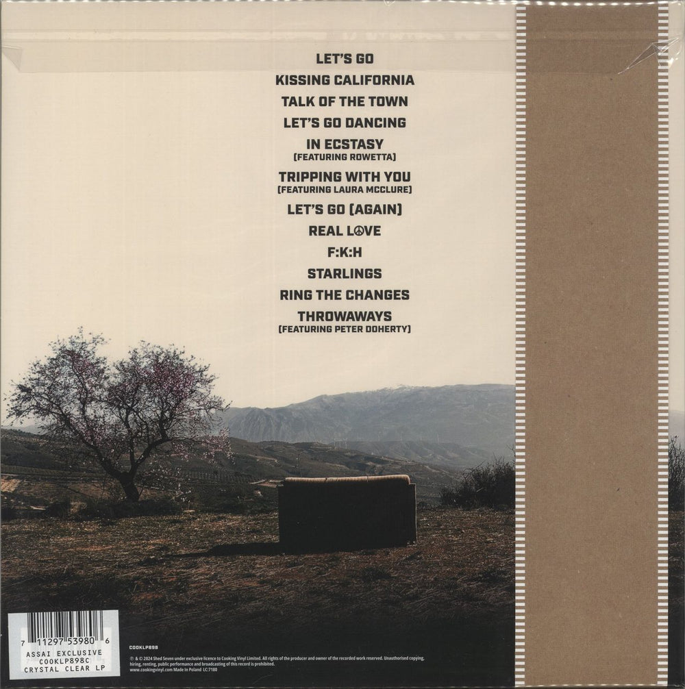 Shed Seven A Matter Of Time - Clear Vinyl + Autographed Obi UK vinyl LP album (LP record) 711297539806