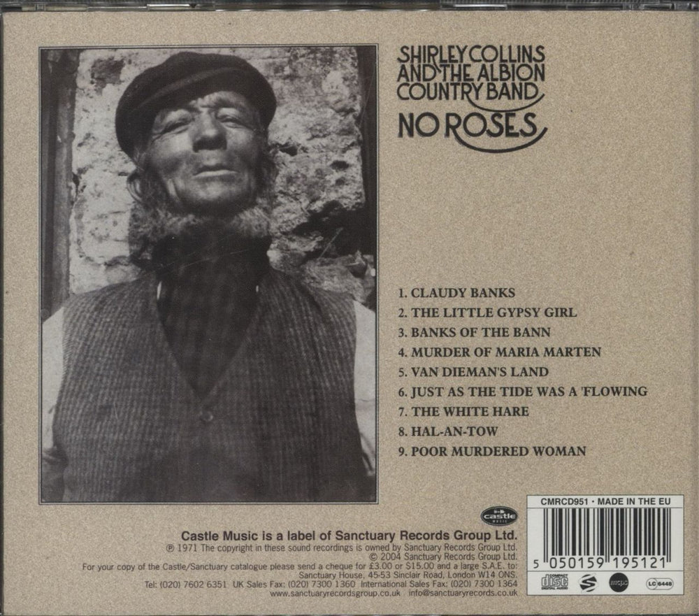 Shirley Collins No Roses UK CD album (CDLP)