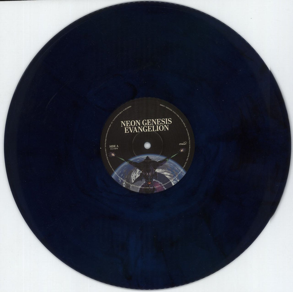 Shiro Sagisu Neon Genesis Evangelion - Smokey Blue Vinyl UK 2-LP vinyl record set (Double LP Album) 6KK2LNE880824