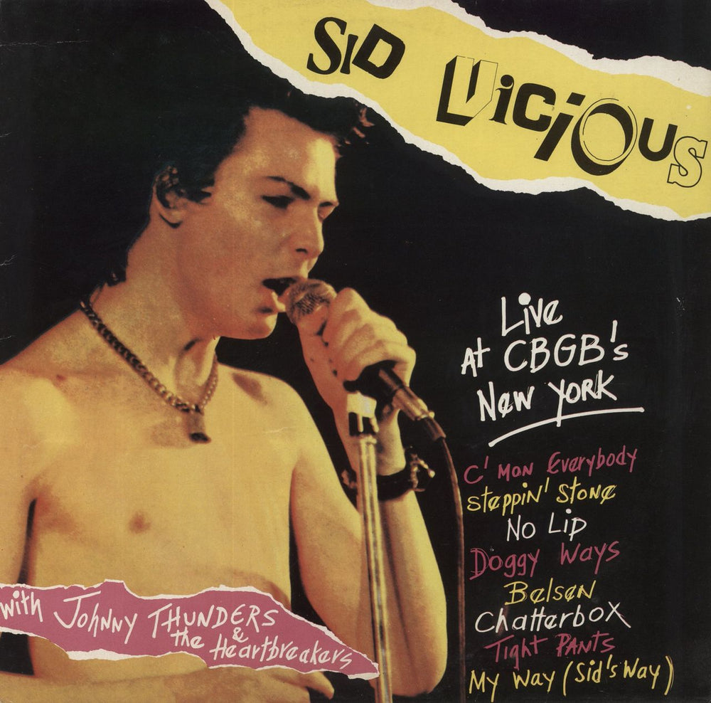 Sid Vicious Live At CBGB's New York Belgian vinyl LP album (LP record) KOMA788025