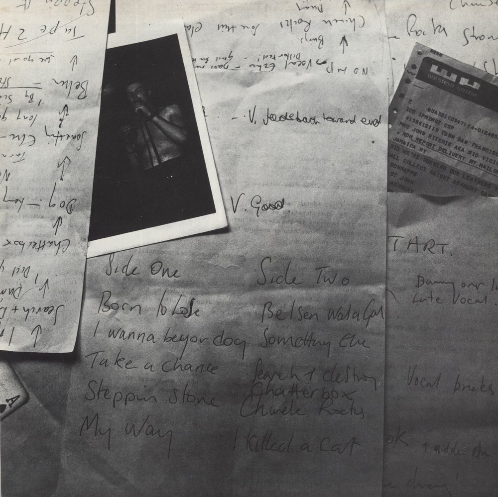 Sid Vicious Sid Sings + 1st issue Drink Poster UK vinyl LP album (LP record) 1979