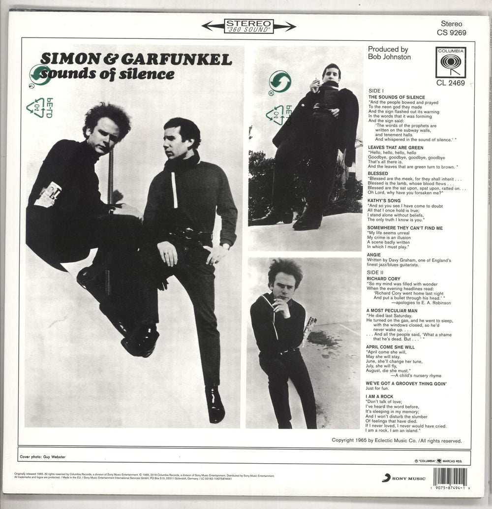 Simon & Garfunkel Sounds Of Silence - Black Vinyl - Sealed UK vinyl LP album (LP record) 190758749419
