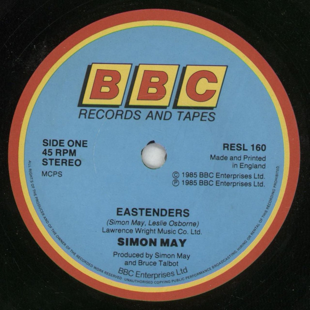 Simon May Eastenders + Sleeve UK 7" vinyl single (7 inch record / 45) S6M07EA647362
