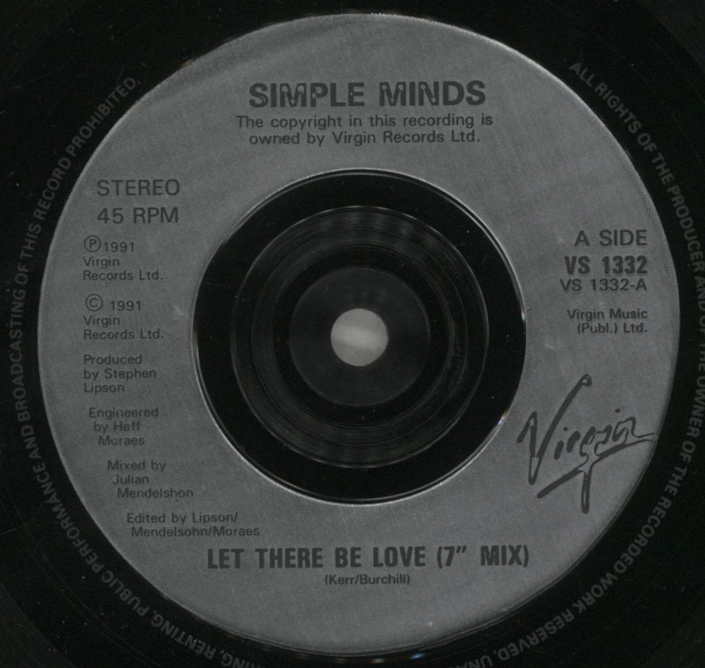 Simple Minds Let There Be Love - P/S - Inj UK 7" vinyl single (7 inch record / 45) SIM07LE109468