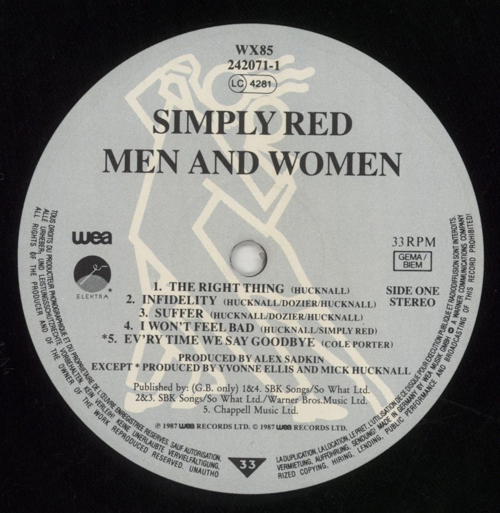 Simply Red Men And Women - Hype Stickered Sleeve UK vinyl LP album (LP record) REDLPME604519