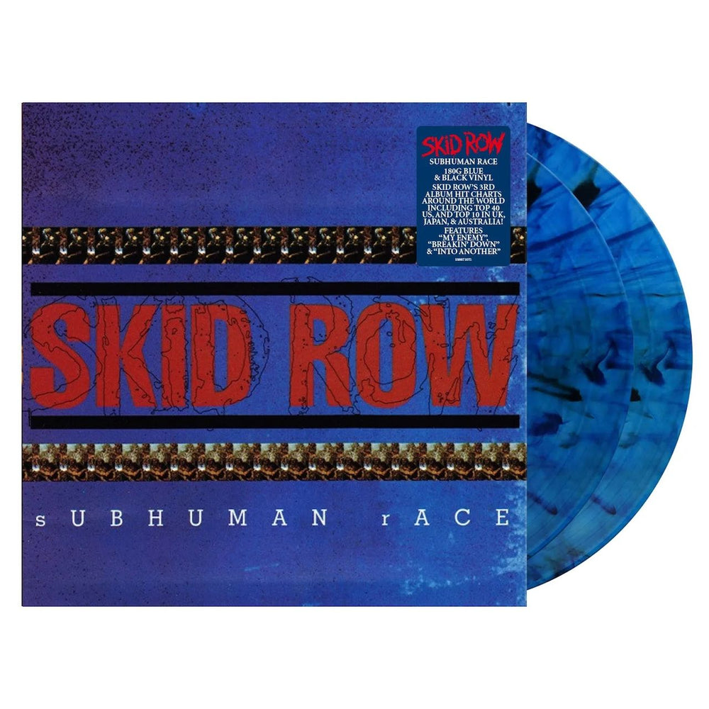 Skid Row (80s) Subhuman Race - Blue & Black Vinyl - Sealed Canadian 2-LP vinyl record set (Double LP Album) 538671071