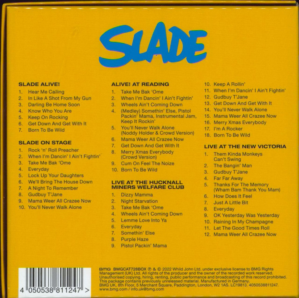 Slade All The World Is A Stage UK CD Album Box Set 4050538811247