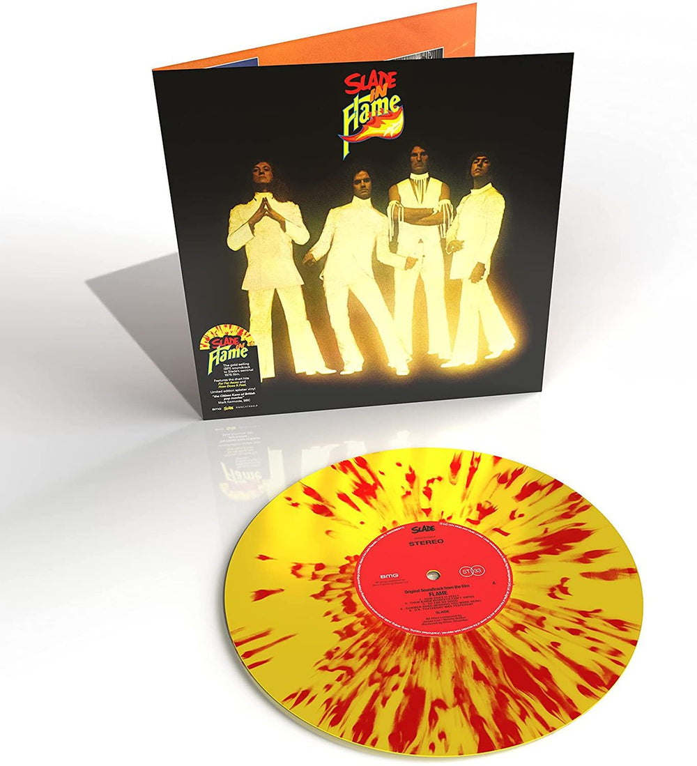 Slade Slade In Flame - Yellow & Red Flame Splatter Vinyl - Sealed UK vinyl LP album (LP record) BMGCAT504LP