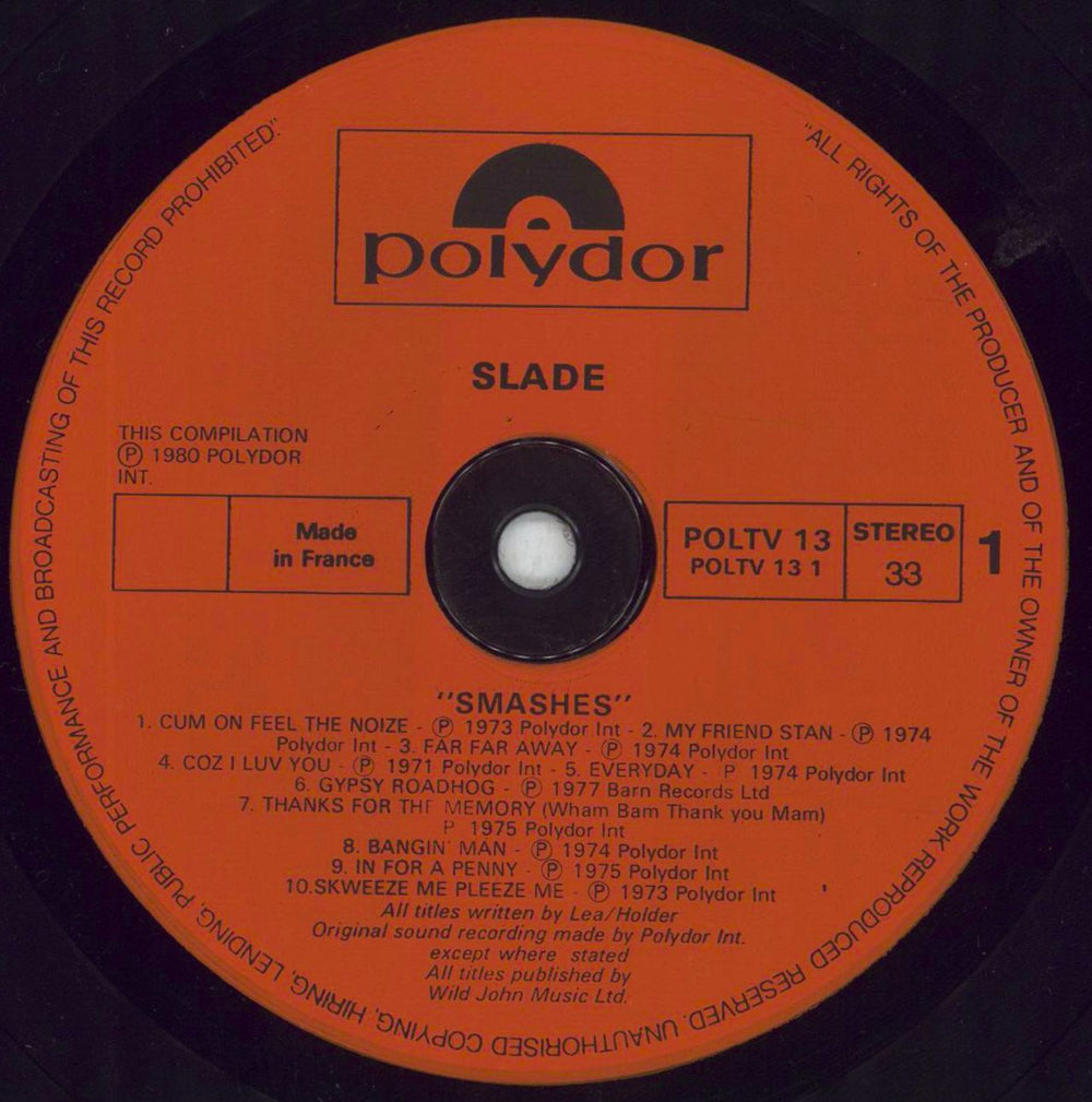 Slade Slade Smashes - Glossy French vinyl LP album (LP record) SDELPSL850802