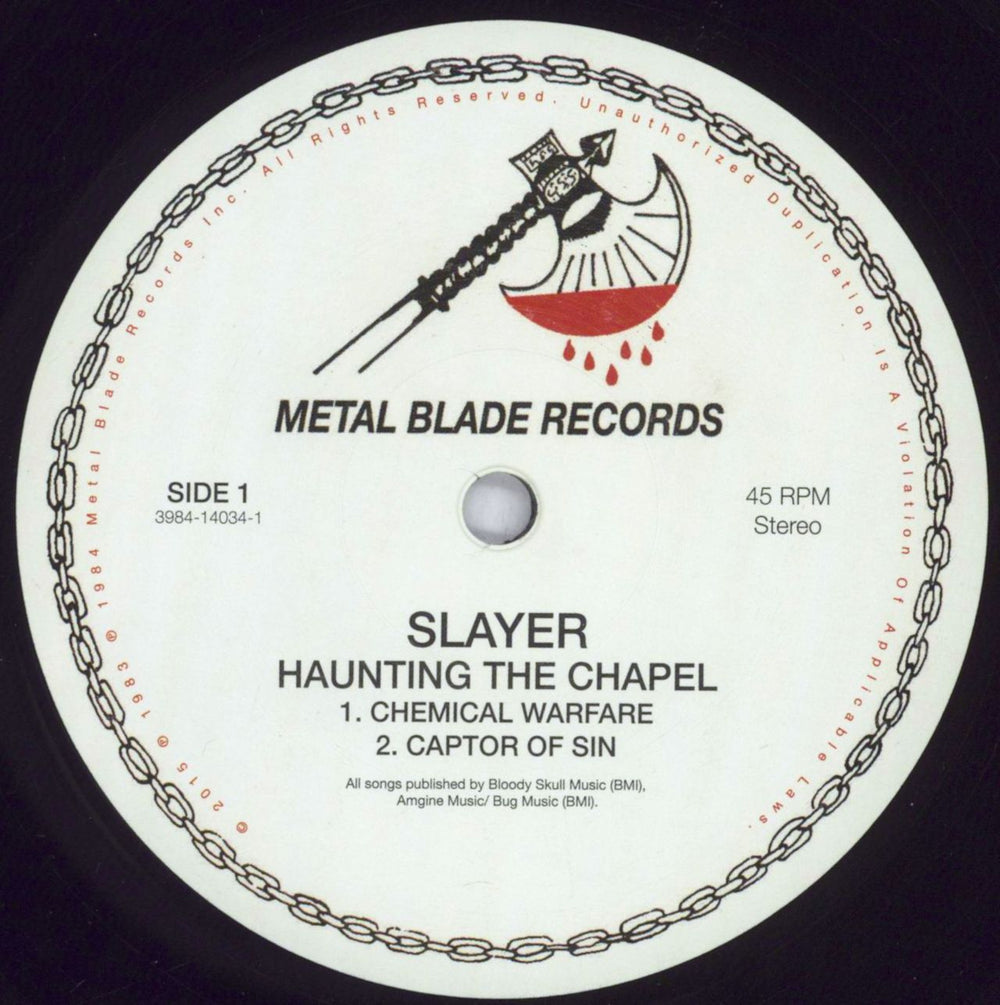 Slayer Haunting The Chapel - 180g German vinyl LP album (LP record) SLALPHA832724