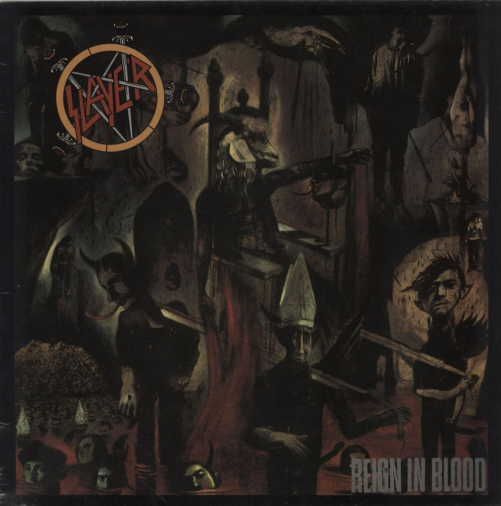 Slayer Reign In Blood - EX UK vinyl LP album (LP record) LONLP34