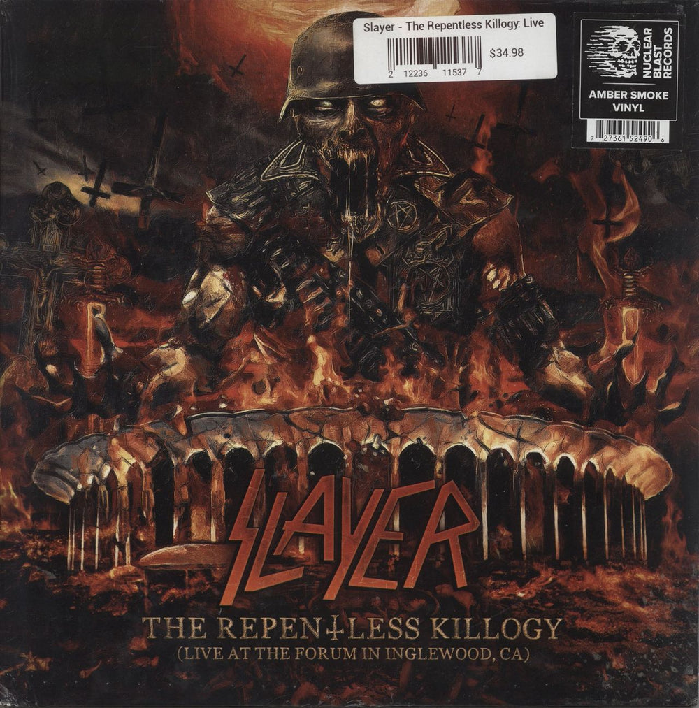 Slayer The Repentless Killogy (Live At The Forum In Inglewood, CA) - Amber Smoke Vinyl - Sealed UK 2-LP vinyl record set (Double LP Album) 2736141961