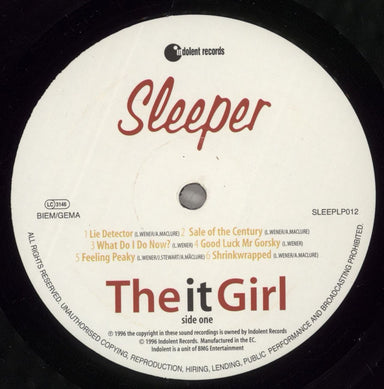 Sleeper The It Girl UK vinyl LP album (LP record) SLPLPTH880567