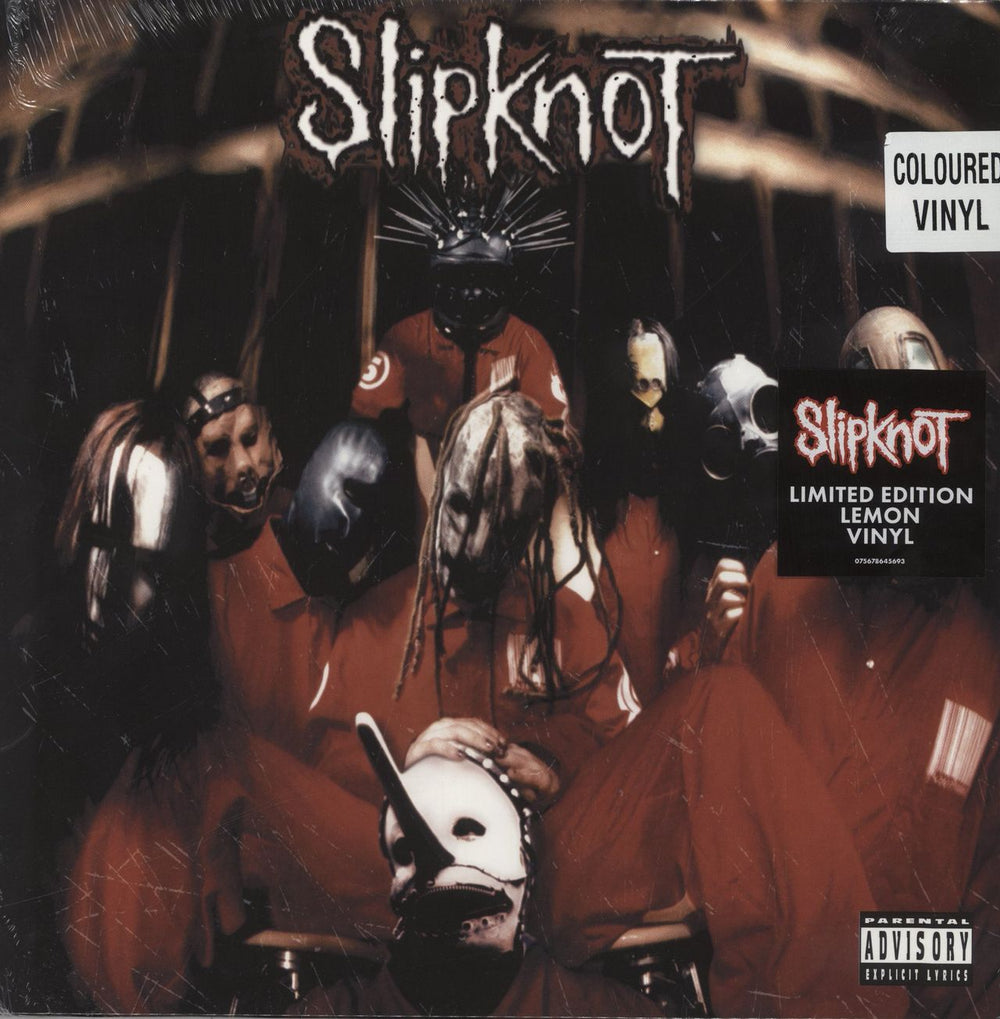 Slipknot Slipknot - Lemon Yellow Vinyl - Sealed & Stickered UK vinyl LP album (LP record) 075678645693