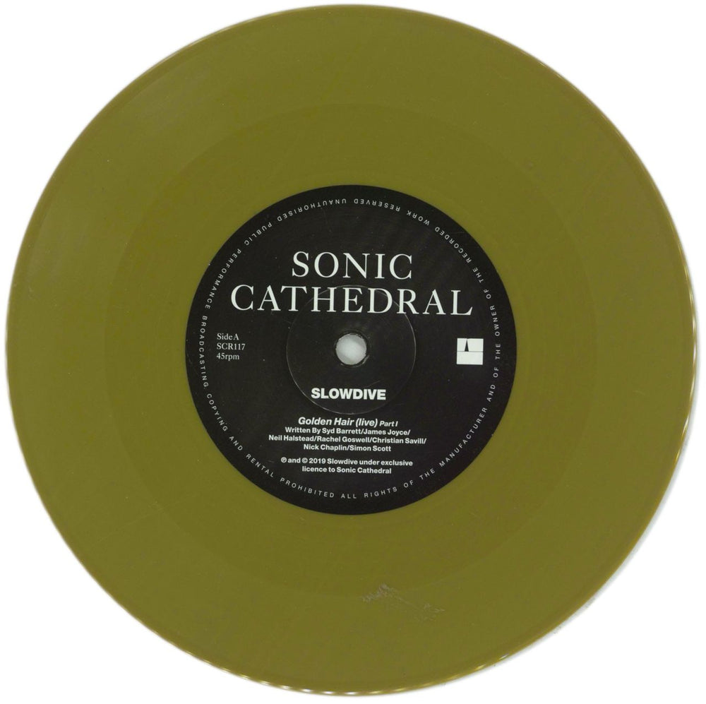 Slowdive Golden Hair [Live] UK 7" vinyl single (7 inch record / 45) SLO07GO865992