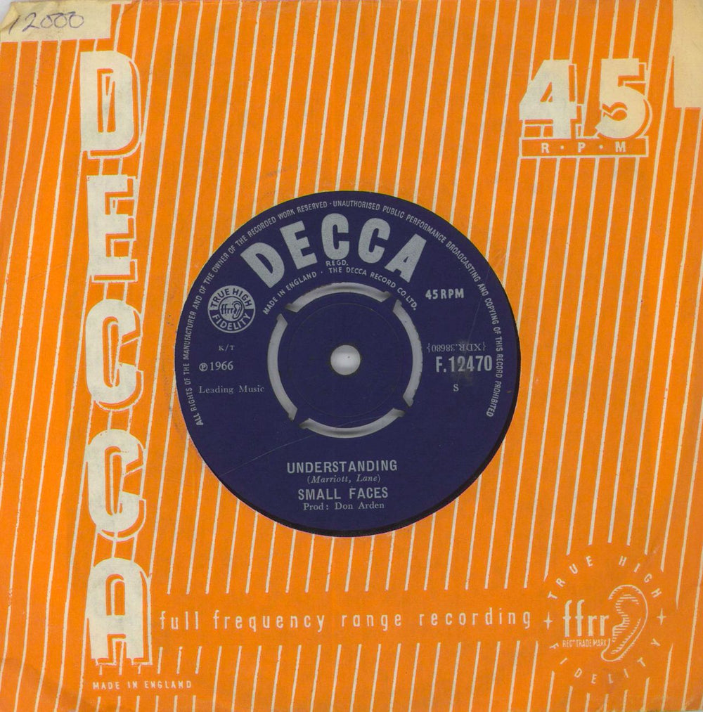 Small Faces All Or Nothing - 1st [c] UK 7" vinyl single (7 inch record / 45)