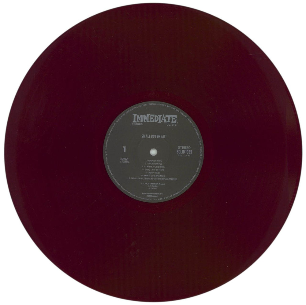 Small Faces Small But Great - RSD 2025 - Red Vinyl Japanese vinyl LP album (LP record) SMFLPSM864838